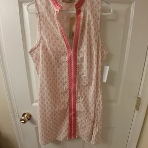 NWT Rock Flower Paper LG Cotton Sleeveless Tunic